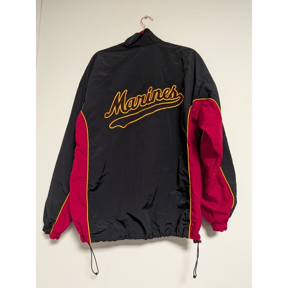 Gear For Sports US Marines Windbreaker Jacket Mens Medium Black Red Full Zip Vtg - Picture 6 of 10